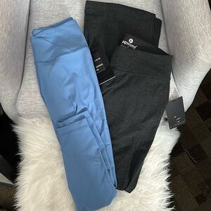 Two pairs of 90° by reflex leggings size small